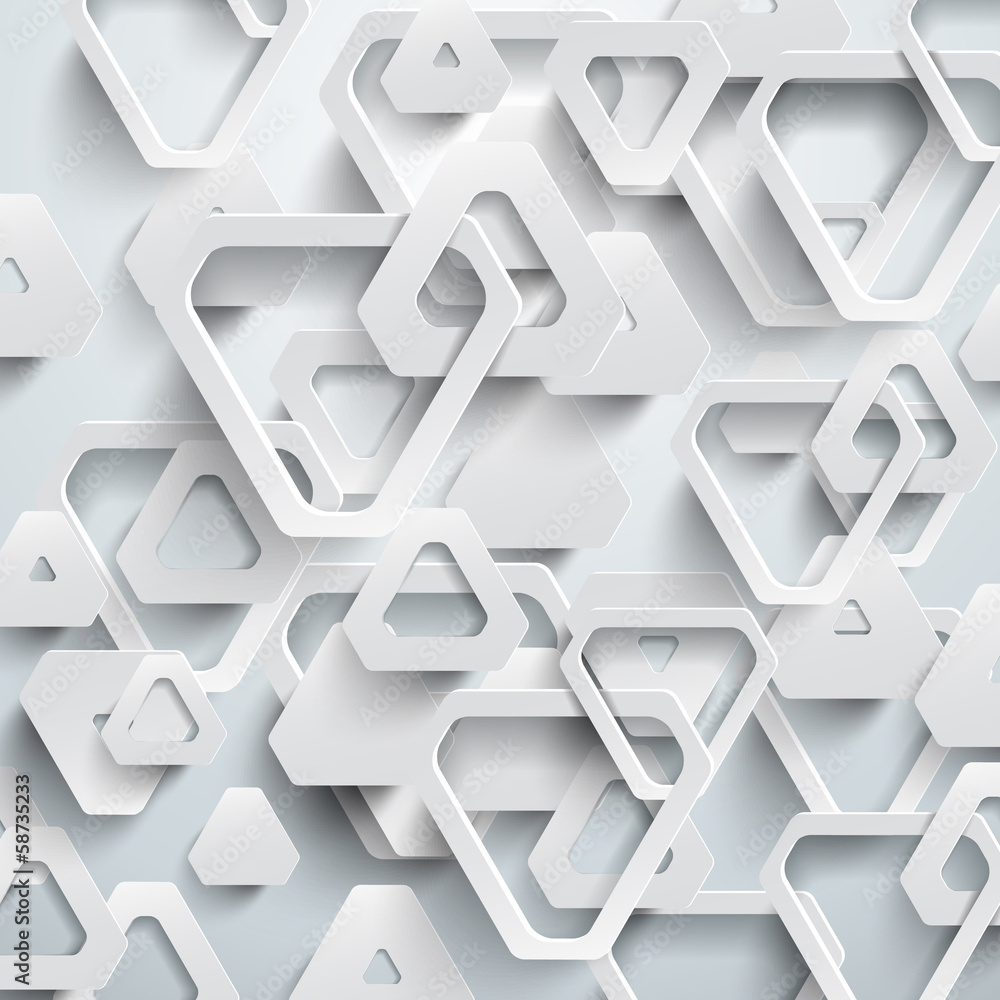 Fototapeta Abstract 3D Paper Infographics
