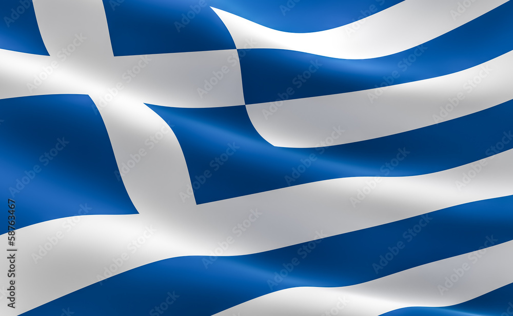 Fototapeta Greek flag - Hellenic Republic