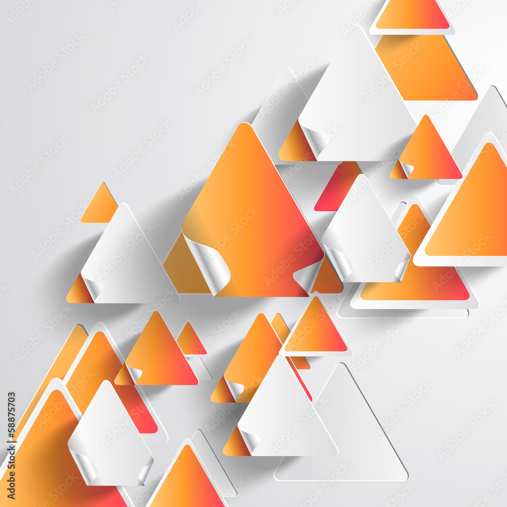 Obraz Kwadryptyk Abstract 3D Paper Infographics