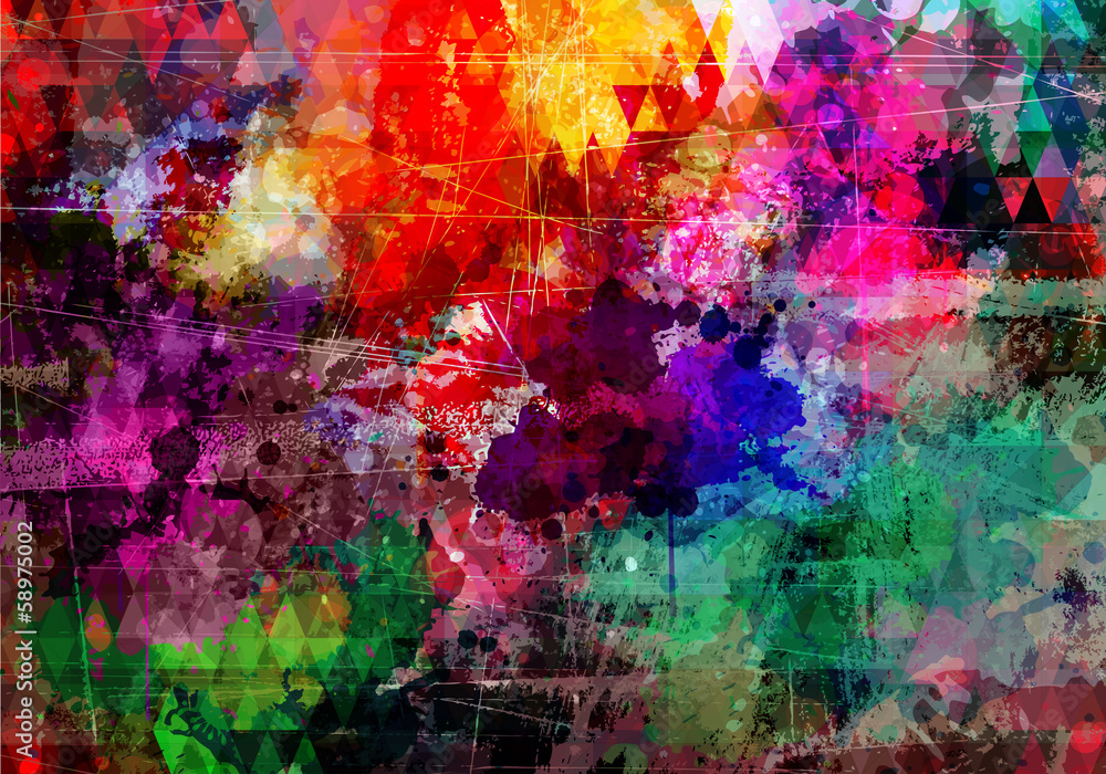 Obraz Tryptyk Grunge style abstract