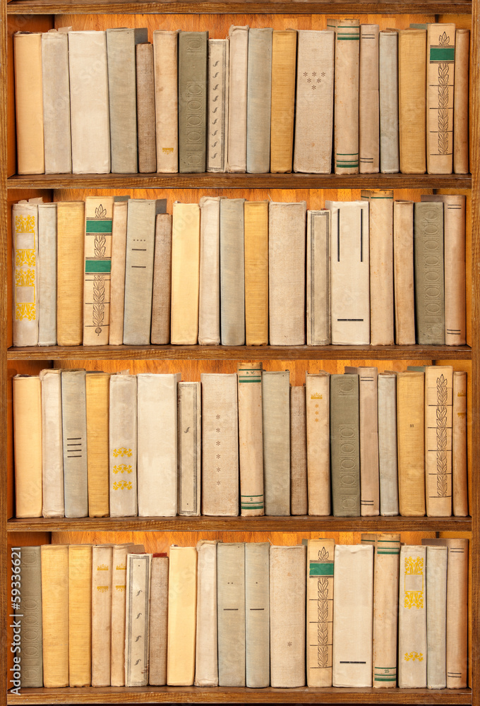 Fototapeta old books on the shelf