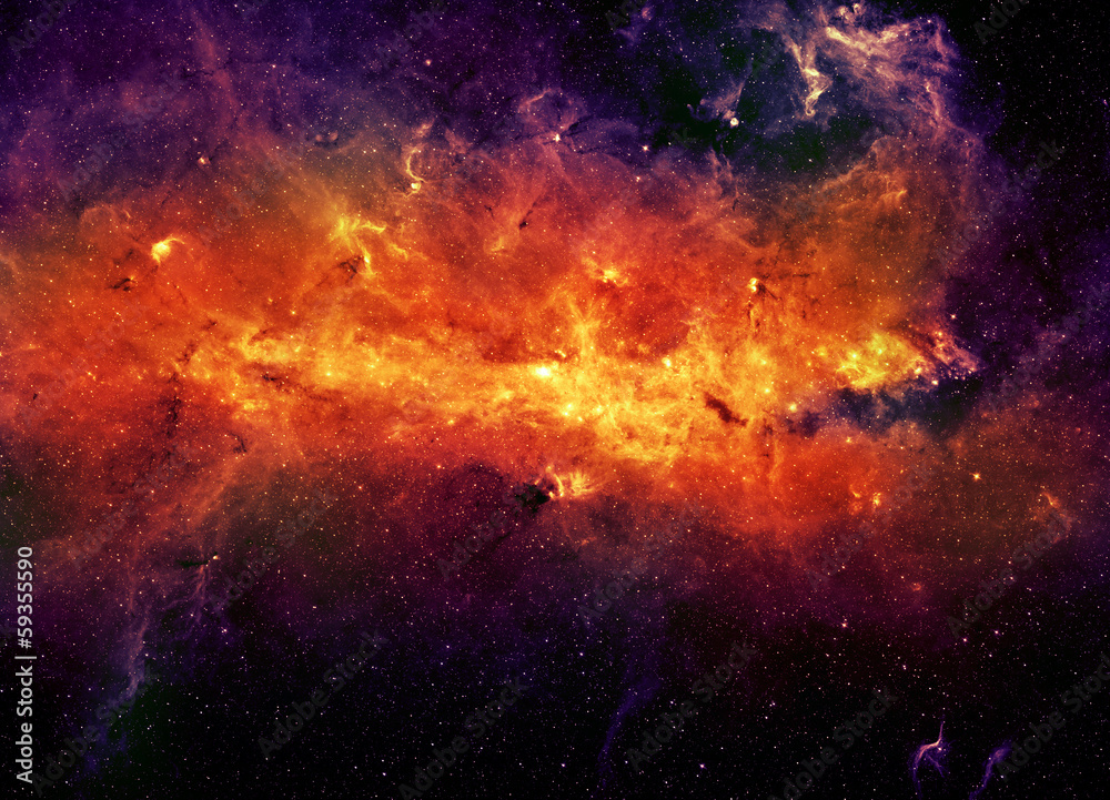 Obraz Tryptyk Center of the Milky way galaxy