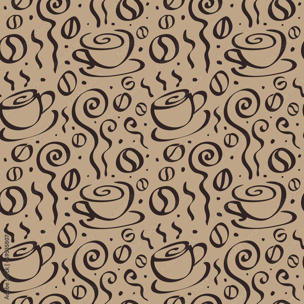 Tapeta Seamless Coffee background.