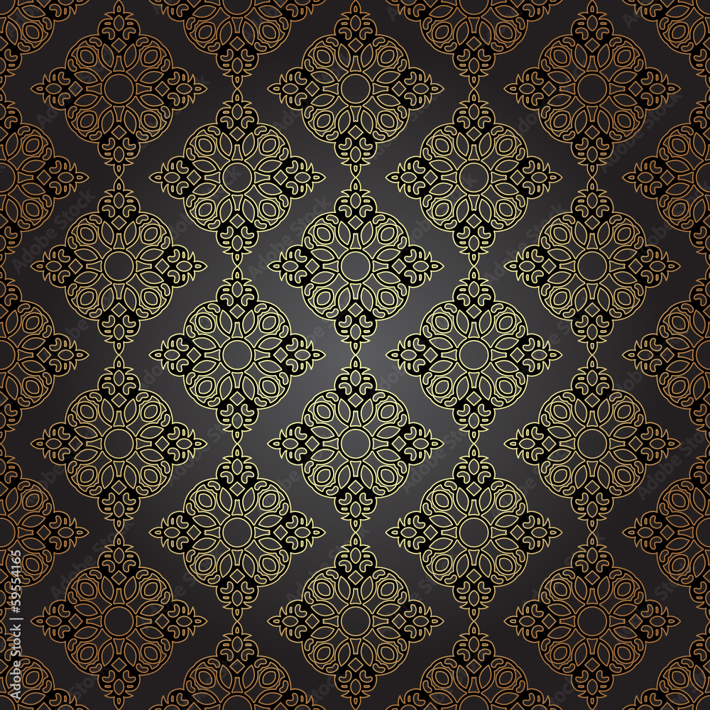 Fototapeta Seamless pattern in mosaic