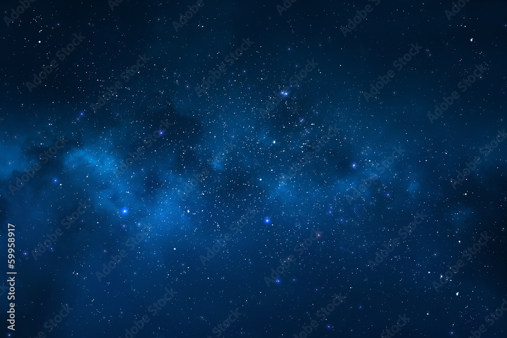 Obraz Pentaptyk Night sky - Universe filled