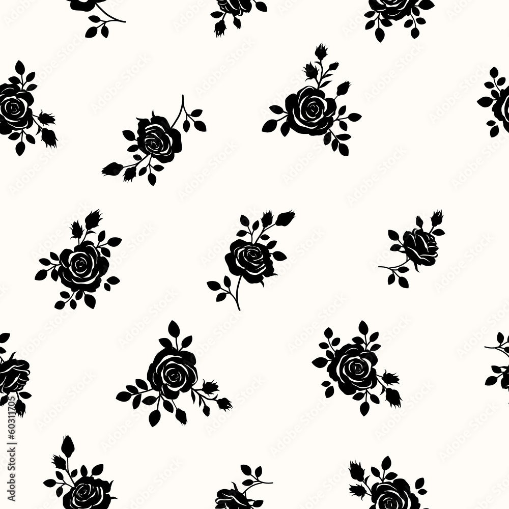 Fototapeta Pattern with roses