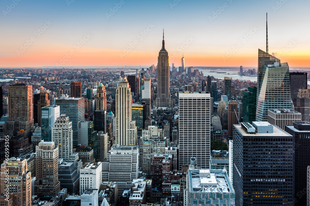 Obraz Pentaptyk New York Skyline at sunset