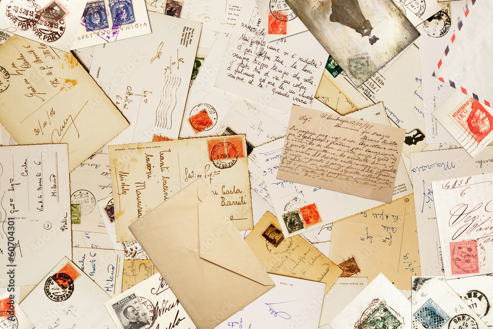 Obraz Tryptyk corrispondenza vintage