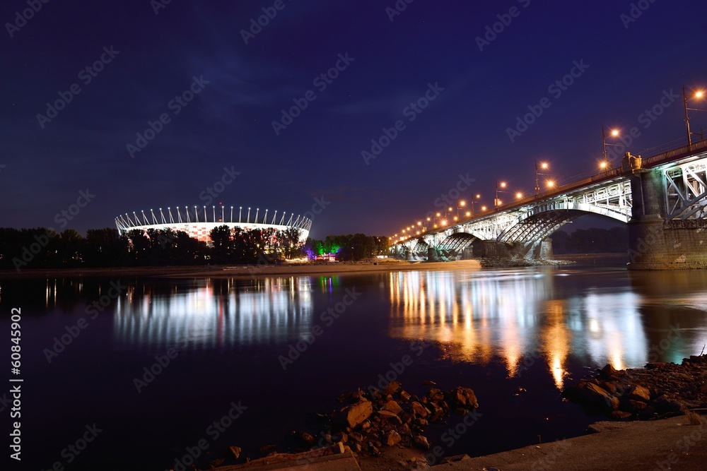 Obraz Tryptyk Poniatowski Bridge and