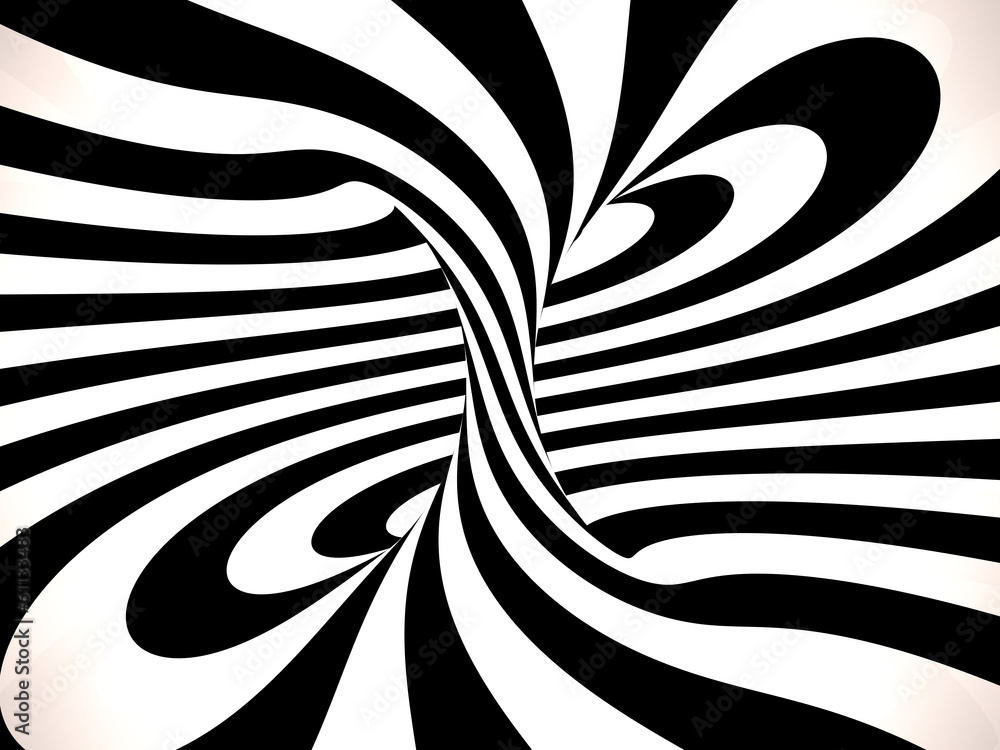 Fototapeta Swirl of lines, 3D