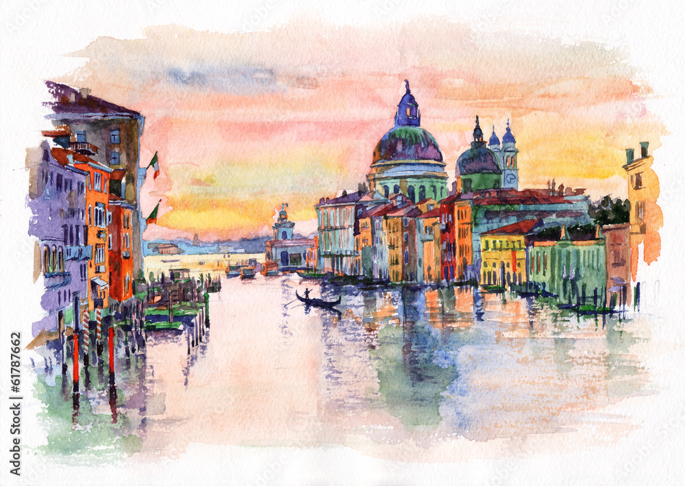 Fototapeta Venice watercolor