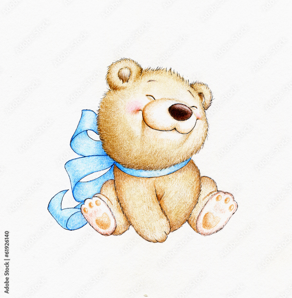 Obraz Tryptyk Cute Teddy bear