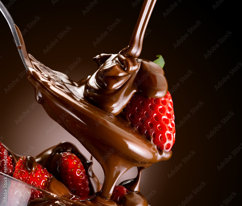Obraz na płótnie cioccolato e fragole