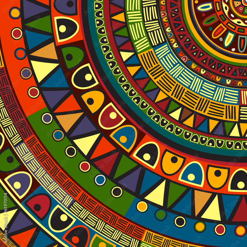 Fototapeta Colored tribal design