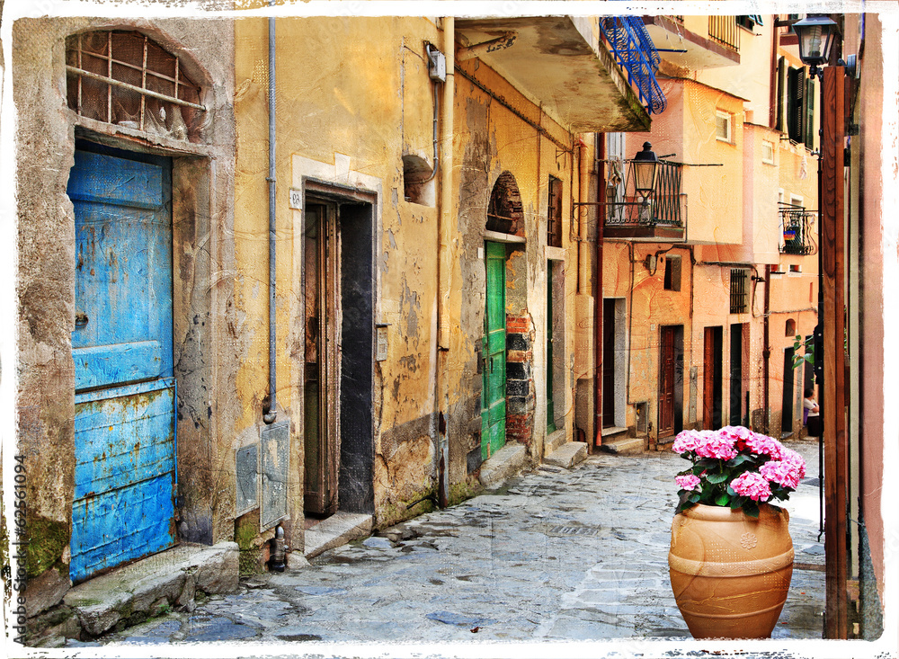 Fototapeta old streets of Italian