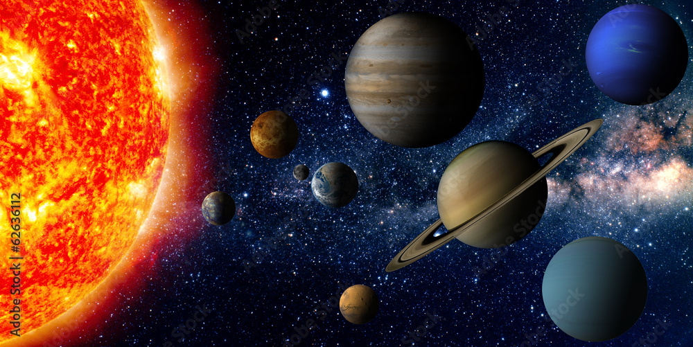 Obraz Pentaptyk Solar system