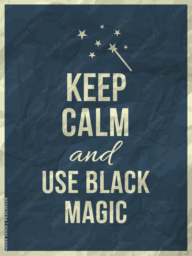 Obraz Tryptyk Keep calm and use black magic