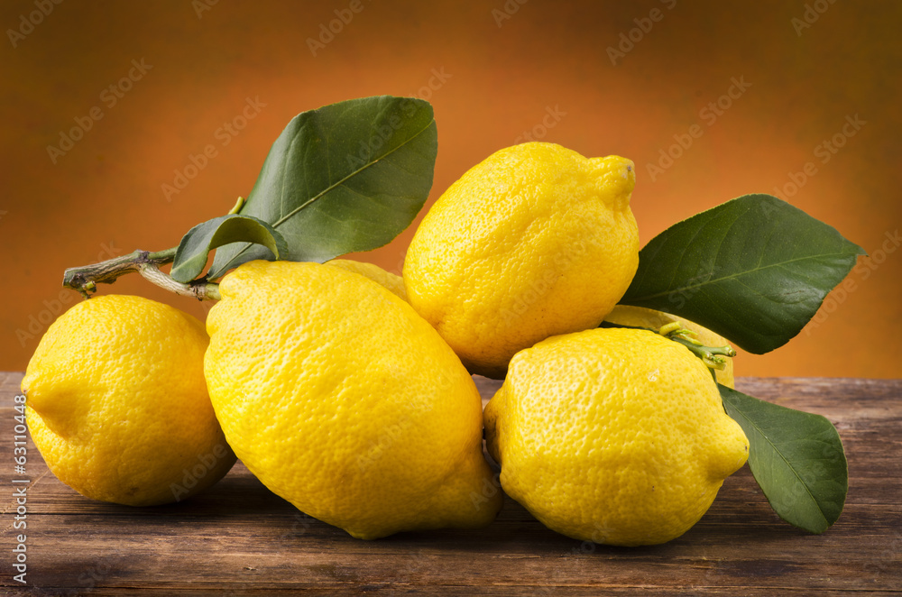 Fototapeta limoni di sicilia bio
