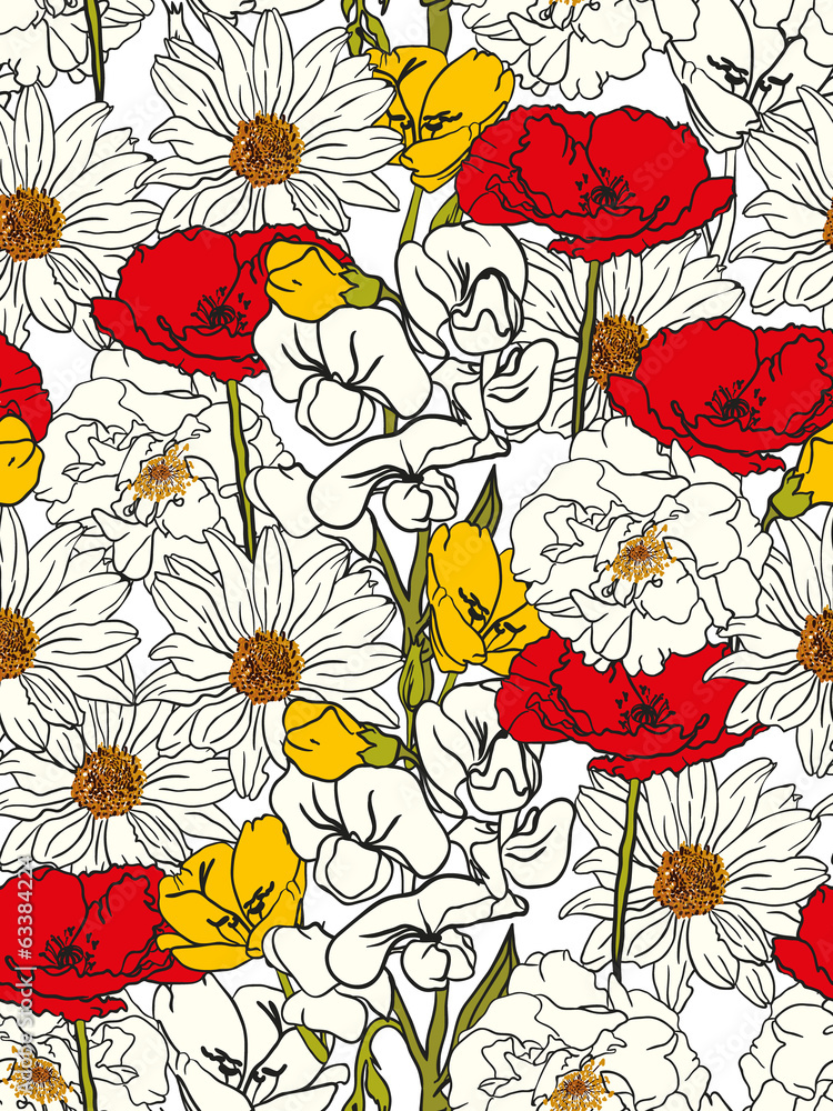 Tapeta Pattern With Red and yellow