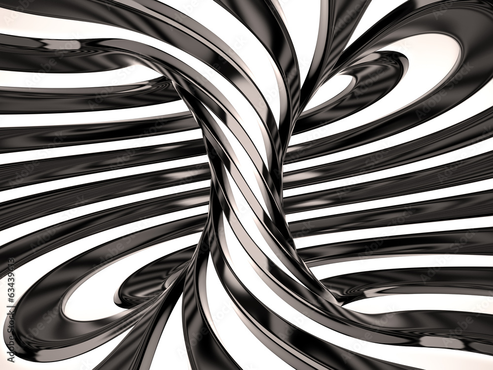 Obraz Pentaptyk Swirl of lines, 3D