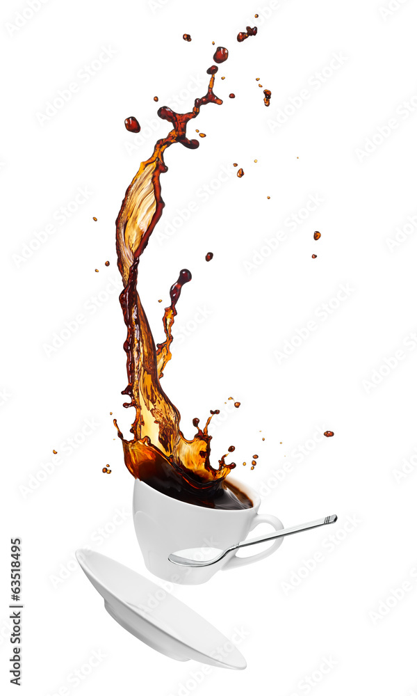 Obraz Pentaptyk coffee splash