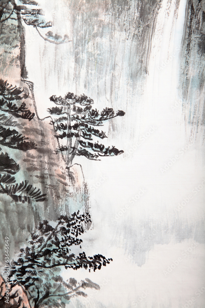 Obraz Dyptyk traditional Chinese painting ,