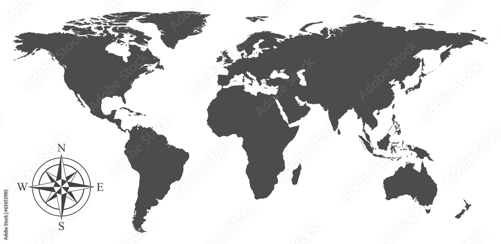 Fototapeta Vector world map