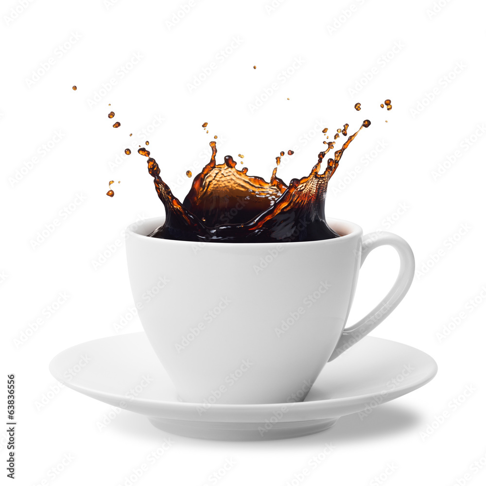 Obraz Tryptyk splashing coffee