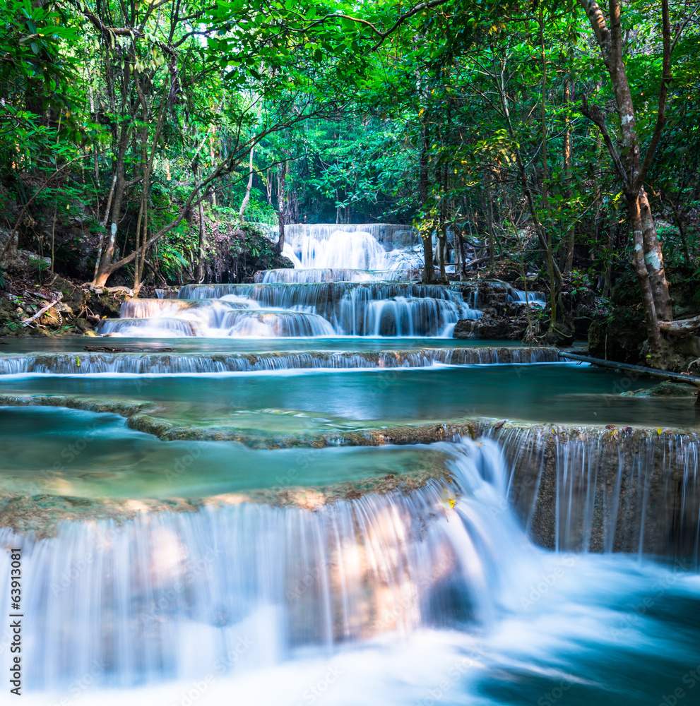 Fototapeta Waterfall at Huay Mae Khamin