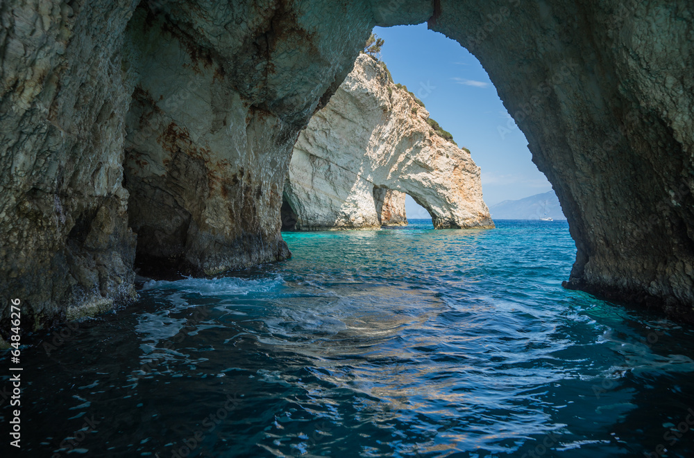 Obraz na płótnie Blue caves, Zakinthos, Greece