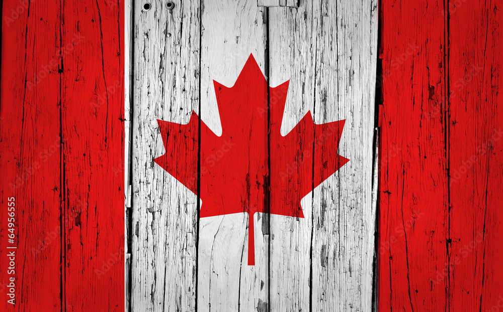 Obraz Dyptyk Canada Flag Grunge Background