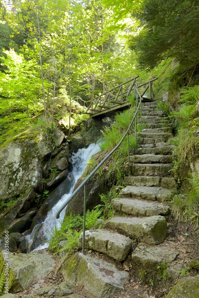 Fototapeta Gertelbach Waterfalls, Black
