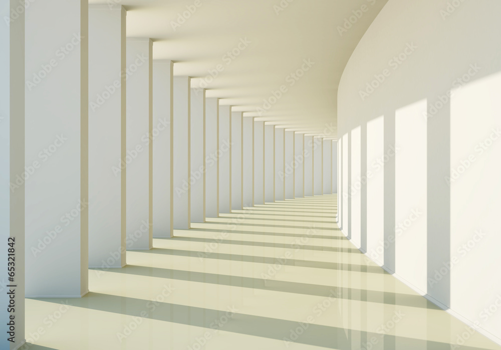 Obraz Tryptyk 3D abstract corridor
