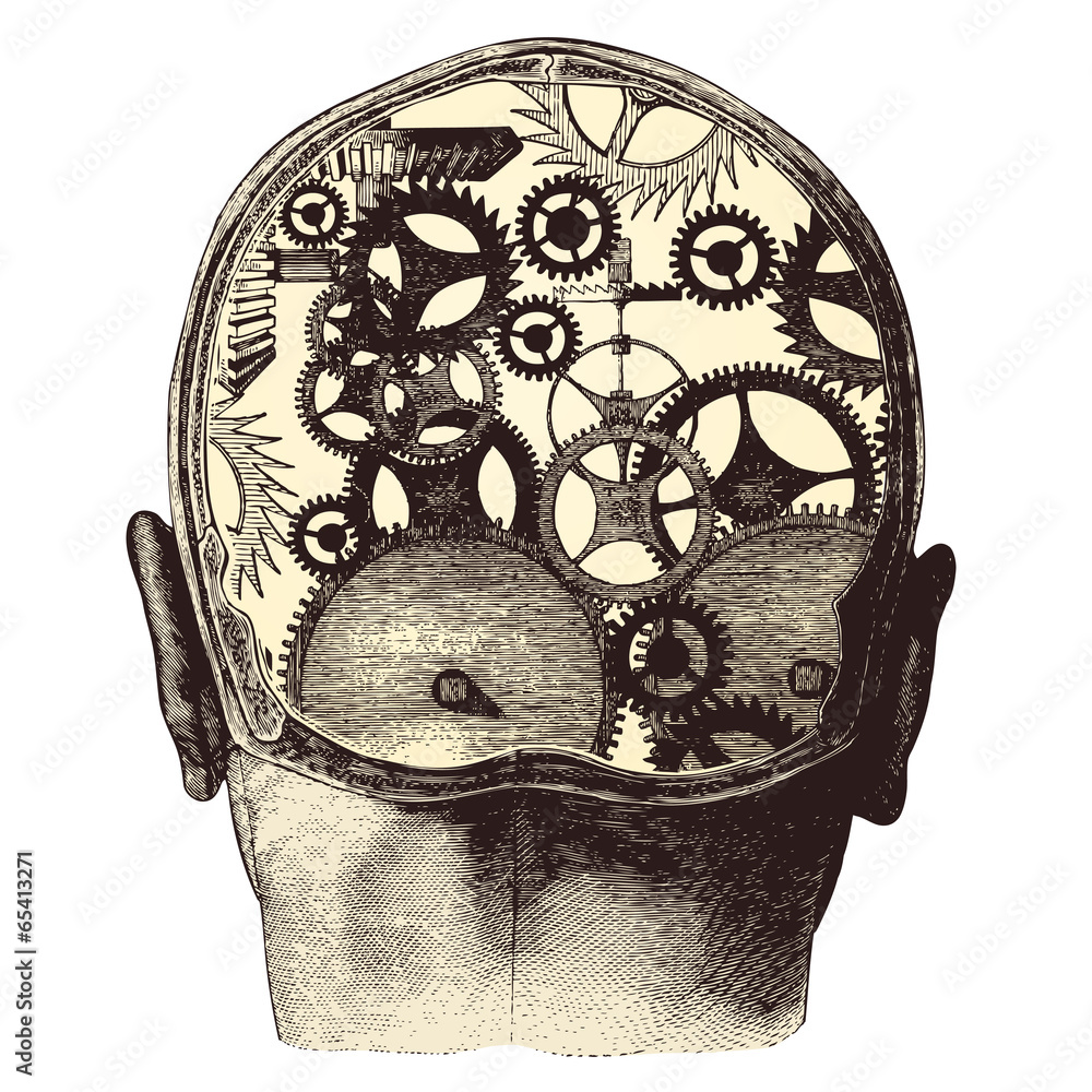 Obraz Tryptyk The mechanical brain