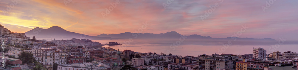 Obraz Kwadryptyk Panorama di Napoli