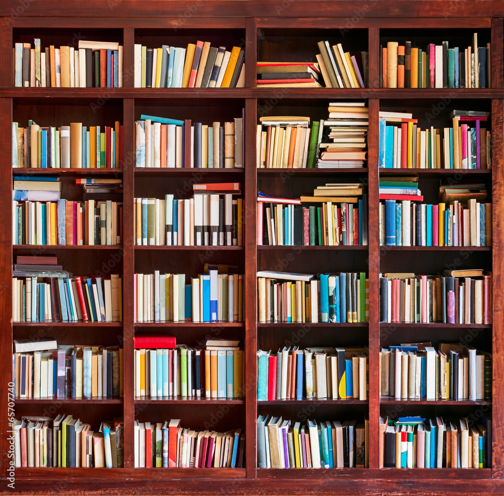 Fototapeta Bookshelf full with books