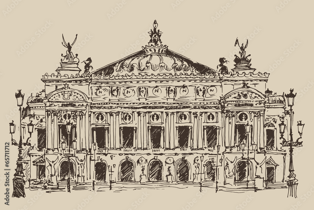 Fototapeta Paris, Palais Garnier vintage