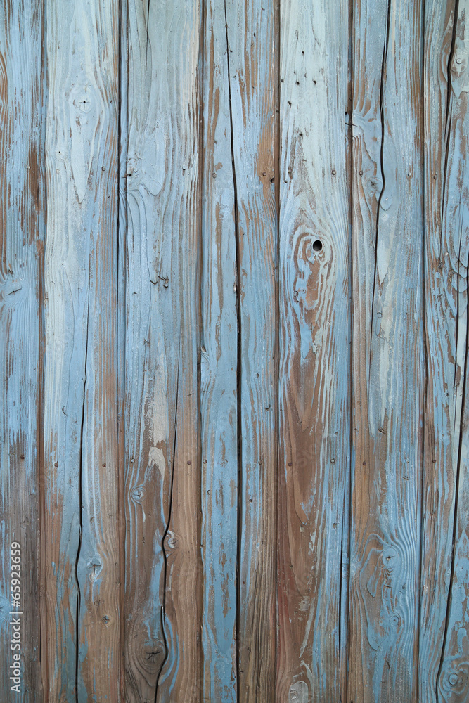 Fototapeta old blue wood wall