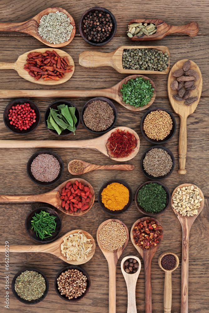 Obraz na płótnie Spices and Herbs