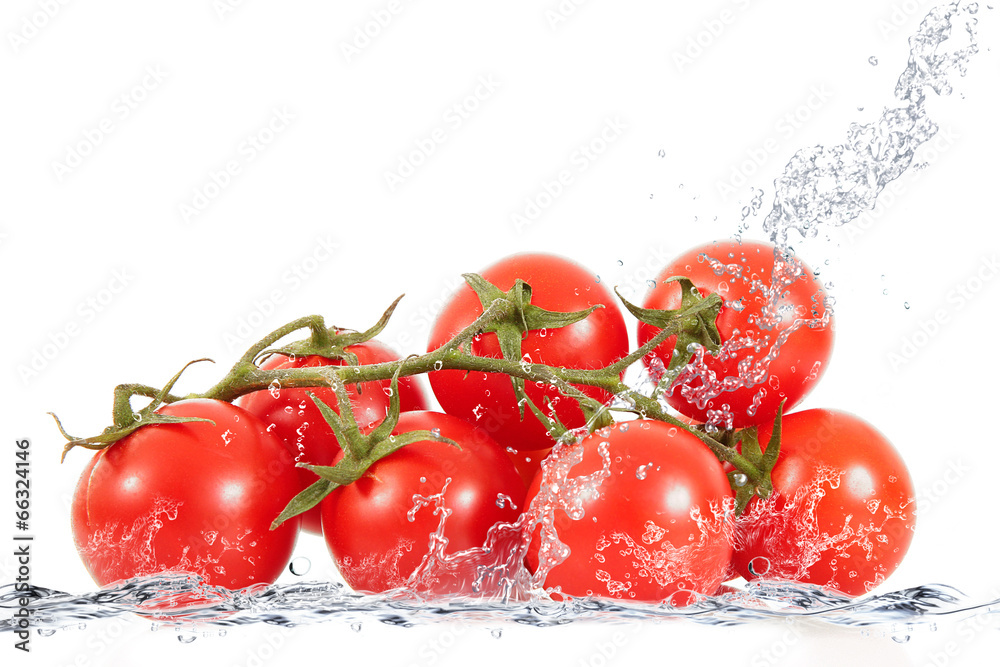 Obraz Tryptyk grappolo di pomodori splash