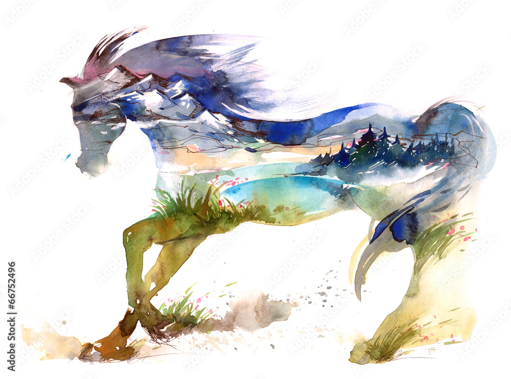 Obraz Tryptyk horse
