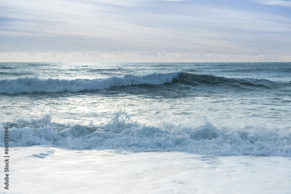 Obraz Pentaptyk Breaking ocean waves