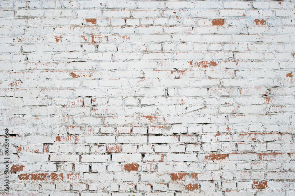 Obraz Tryptyk Cracked white grunge brick