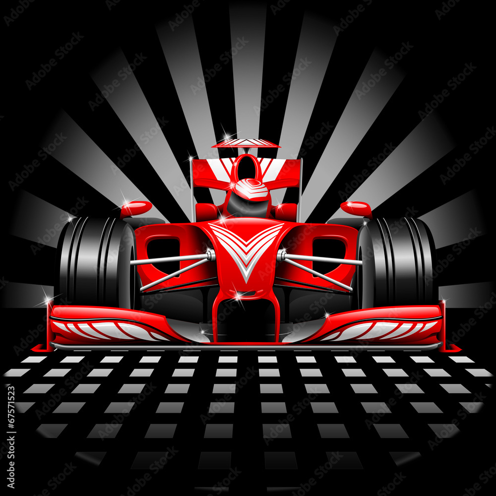 Fototapeta Formula 1 Red Race Car