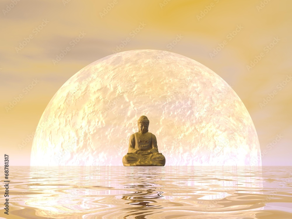 Fototapeta Buddha meditation - 3D render