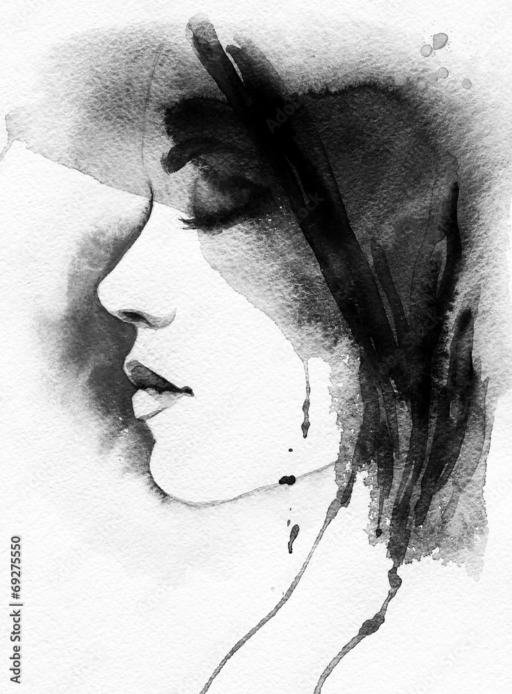Obraz Kwadryptyk woman portrait  .abstract 