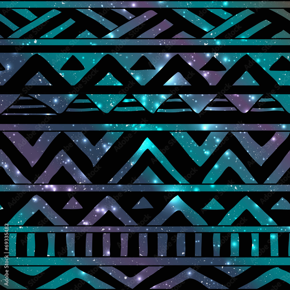 Obraz Kwadryptyk Aztec Tribal Seamless Pattern