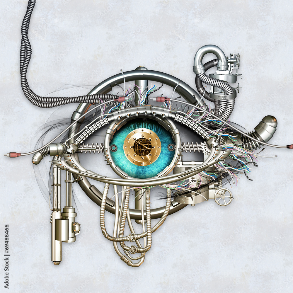 Obraz Tryptyk Mechanical eye