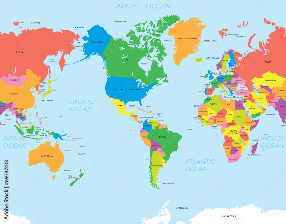 Fototapeta American map world