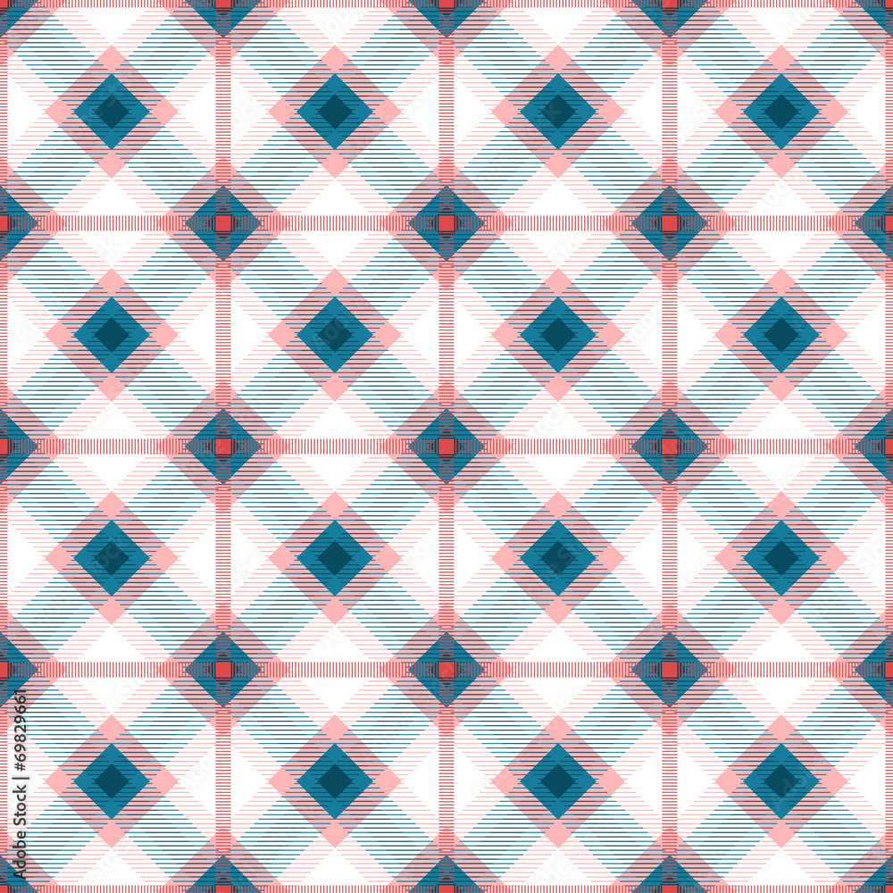 Tapeta Blue plaid pattern